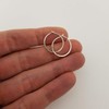 5/8 Inch Thin Small Sterling Silver Lightly Hammered Sleeper Hoop