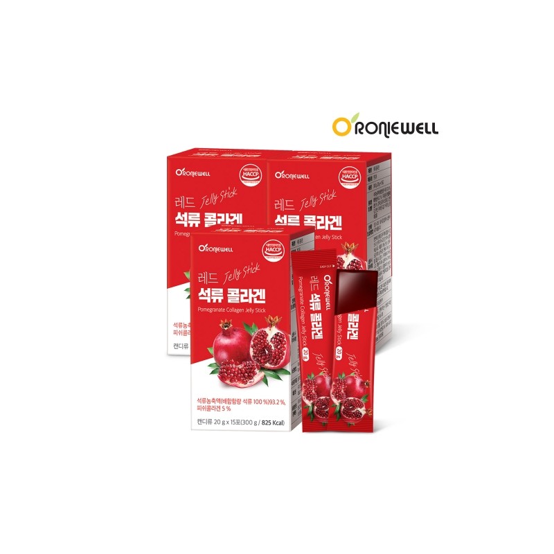 Ronnywell Red Pomegranate Collagen 20g 15 Sachets / 로니웰 레드