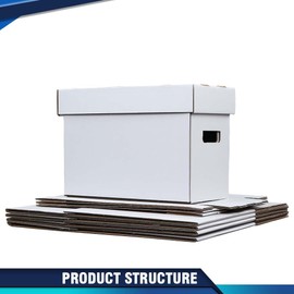 PIT66 5 Pcs Comic Book Storage Comic Book Box Holds 150-175 Comics Collapsible and Stackable Comic Short Box Moistureproof Comic Box