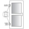 Ideal Security Self-Closing Spring Screen Door Hinge Set, Zinc Plated