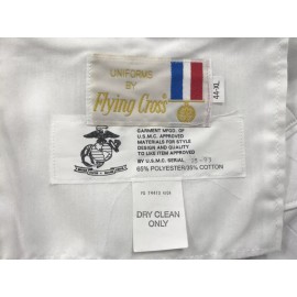 military US MARINE CORPS Officer Pants White Poly/Cotton Dress Trousers sz 44 waist