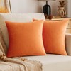 EMEMA Fall Orange Velvet Throw Pillow Covers 20x20 Inch Set