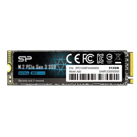 Silicon Power SSD 512GB 3D NAND M.2 2280 PCIe 3.0x4 NVMe1.3 P34A60 Series 512GBP34A60M28