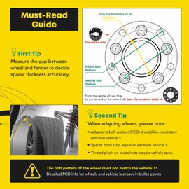 YHTAUTO 5x4.5 to 5x5 Hub Centric Wheel Adapters 1.25 inch Fit XJ ZJ KJ KK YJ TJ Jeep, Dodge, Ford, Lincoln, Mercury Model, Grand Cherokee, Tire Spacers w/ 1/2"-20 Studs, 71.5mm Hub Bore 5 Lug 4PCS Red