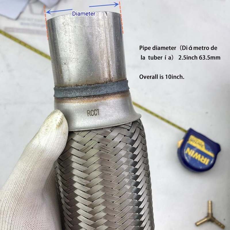 2.5 Inch Flex Pipe Exhaust 2.5'' Flexible Exhaust Pipe Coupler