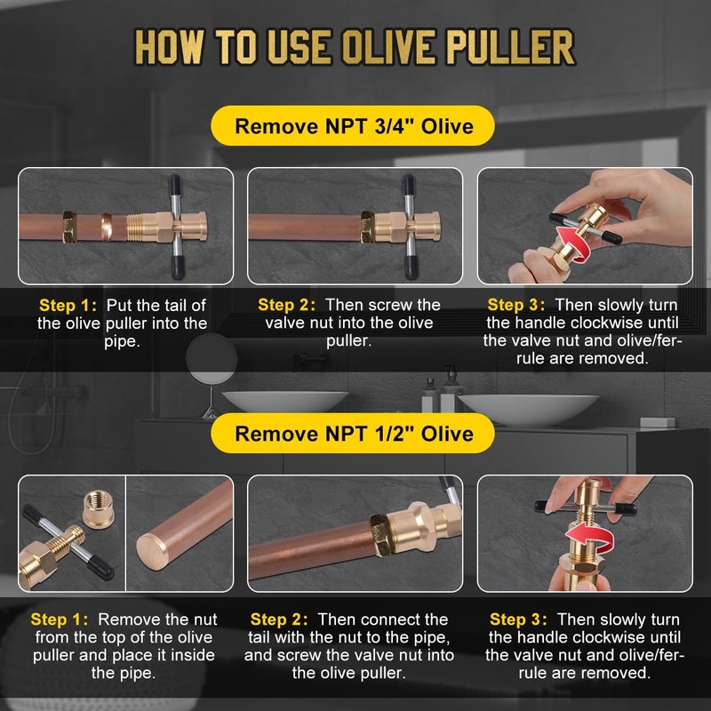 Olive Puller Not Damage The Pipe Olive Remover Ferrule Puller