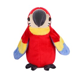JNGUOSICN Talking Parrot Plush Interactive Toy Waving Wings Electronic Record Bird Toy Stuffed Animal Educational Toy Cute Talking Bird Toy Repeat What You Say Stuffed Parrot Pet Dancing Parrot