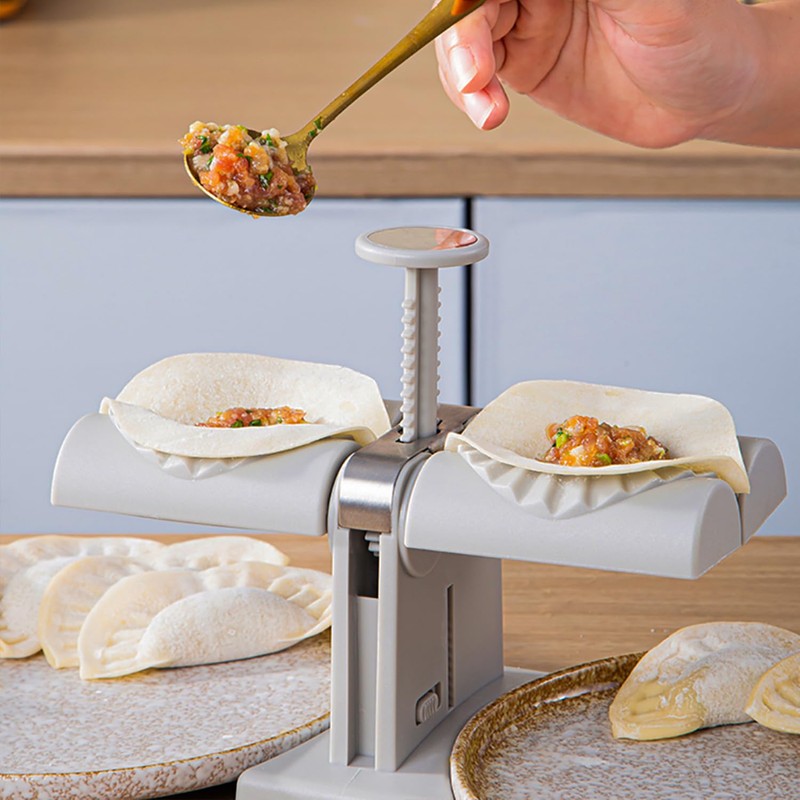 Compact Double Head Dumpling Maker Automatic Dumpling Maker and Stainless
