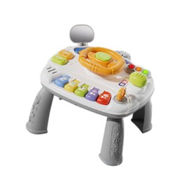 Perfeclan Activity Table Center Musical Toys Detachable Leg Kids Valentines Day Gifts 2 in 1 Sensory Toys for Girls Age 3 4 5 6 Gifts, Gray