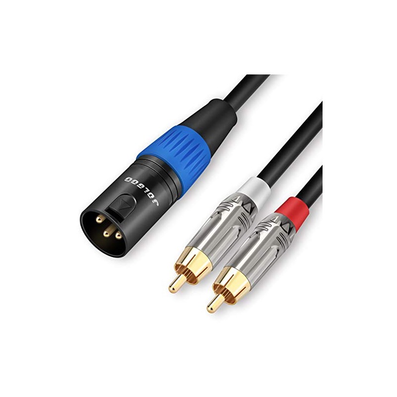 JOLGOO Cable de micrófono divisor de conexión dual RCA a