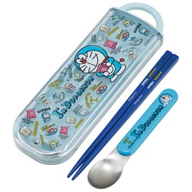 Skater Sanrio CCA1 Doraemon Plush Chopsticks and Spoon Set, Made in Japan