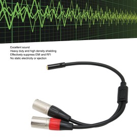 Bewinner 3.5mm 1/8 to XLR Microphone Cable, Professional Connector Adapter,Balanced Dual XLR Male to 3.5mm Female Stereo Cable 1.0ft