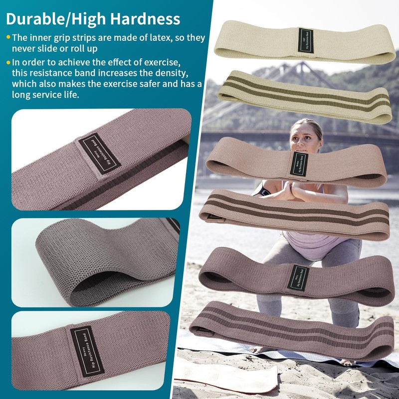 Houselog Resistance Bands Sets Portable Exercise Loops for Legs and