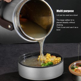 77oz Insulated Lunch Container, Wide Mouth Thermoses, 3 Tiers Leak-Proof Thermal Bento Lunch Box Containers, Hot Food Jar, Stainless Steel Lunch Thermos Soup Storage for Men Women Picnic