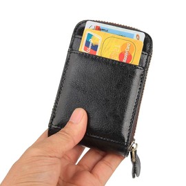 INF Premium Credit Card Case RFID Black Wallets Mini Wallet Men Card Wallet with RFID Protection Card Holder Men's Wallet Credit Card Compartment, black, rfid wallet
