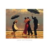 Picture Peddler The Singing Butler Jack Vettriano Love Umbrella Dancing Beach Rain Print 31.5x23.5
