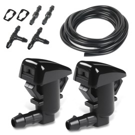 OTUAYAUTO Front Windshield Washer Nozzle Kit Replacement for 2007-2011 Ford Focus, Ford Edge, Lincoln MKX, Includes Washer Jets & Fluid Hose with Connector, OEM Replacements 7T4Z-17603-A 8S4Z-17603-AA
