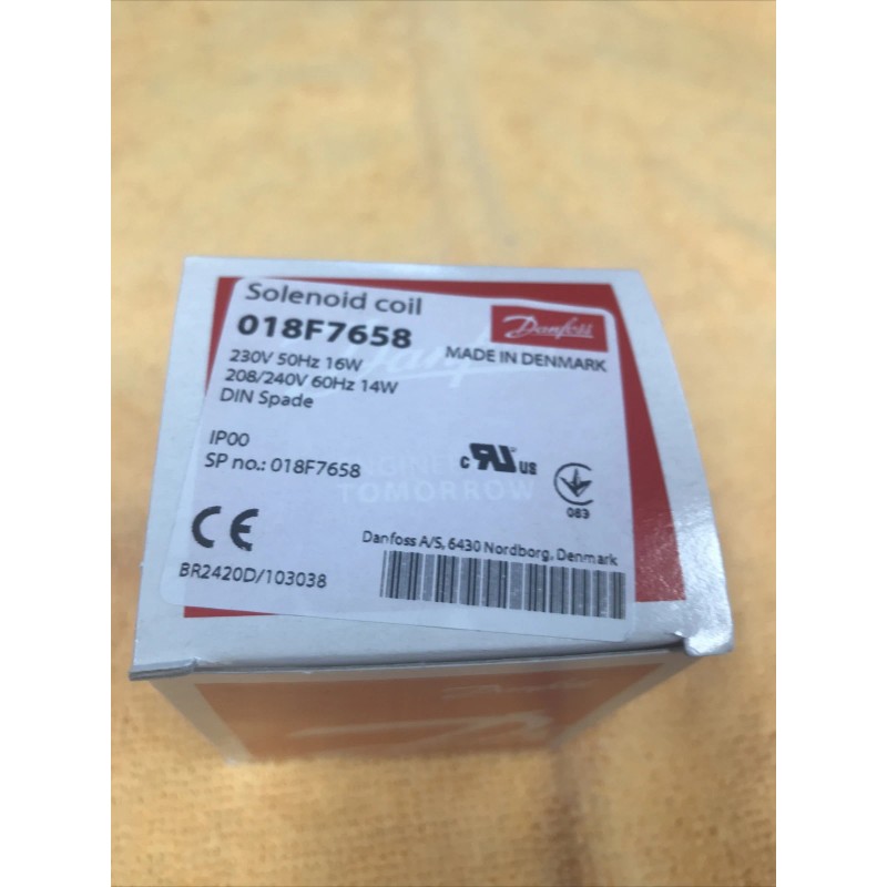 Danfoss New 018F7658 Danfoss 208-240V 14W Din Connect Coil OEM