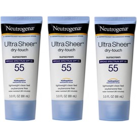 Neutrogena 3x Neutrogena Ultra Sheer Dry-Touch SPF 55 Sunscreen Lotion 3oz EXP 11/26