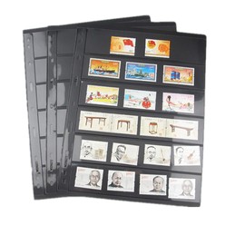 MUDOR Stamp Pages for Stamp Album Binder, 10 Sheet (20 Page) 6 Rows Pages for Stamp Collectors, Professional Pack (6 Rows)