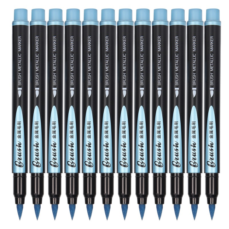 12pcs Soft Head Marker Pen DIY Dry Fast Acrylic Paint