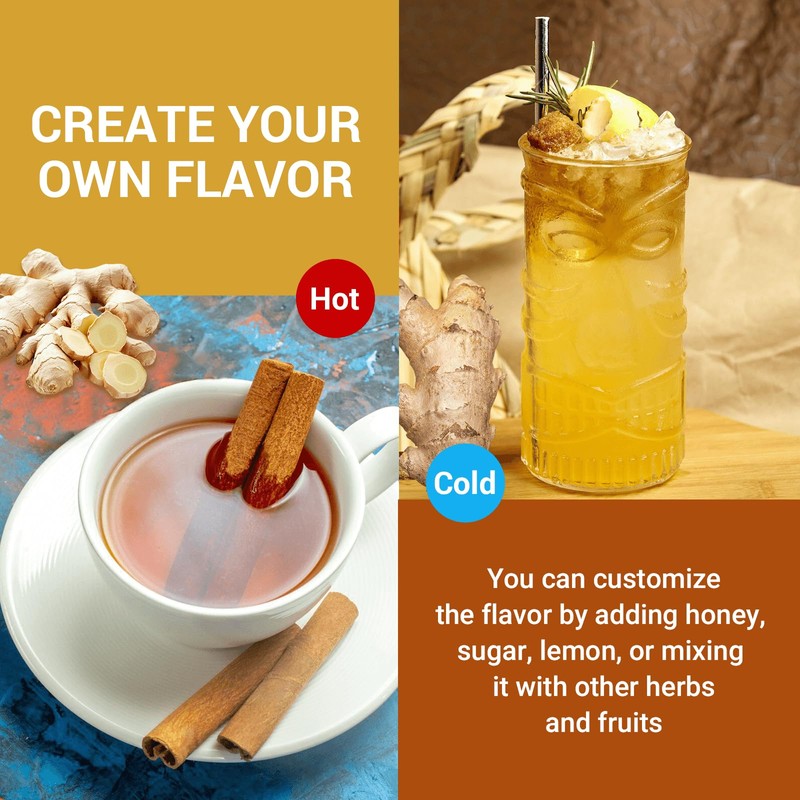 Turmeric Ginger Cinnamon Tea Bags, Turmeric Ginger Herbal Tea, No