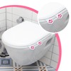 Heclia 8PCS Self-Adhesive Toilet Seat Lifter Cute Cat's Paw Design