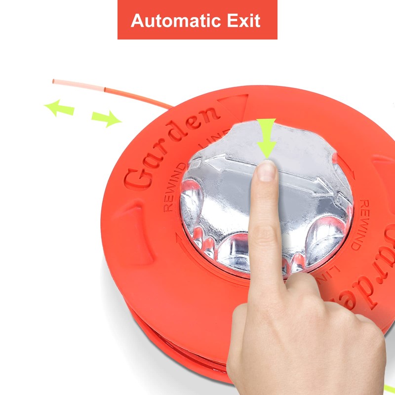 Grass Trimmer Replacement Spool Head M10 x 1.25 Left-Hand Thread
