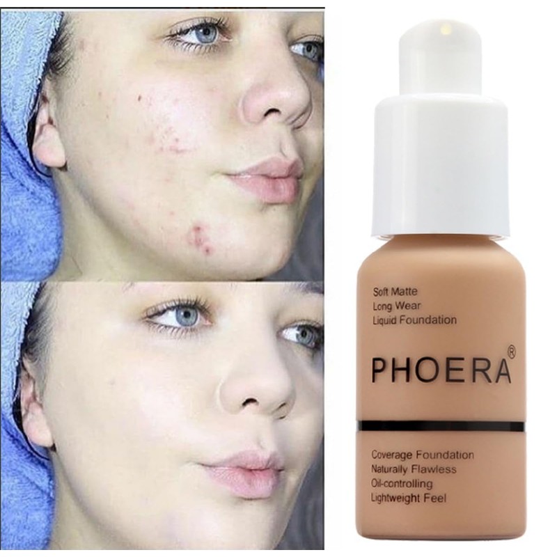 PHOERA Foundation, Flawless Soft Matte Liquid Foundation 24 HR Oil