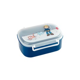 SIGIKID 24474 Frido Firefighter Lunchbox BPA-Free Girls and Boys Lunchbox Recommended from 2 Years, Blue