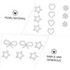 Healeved Nail Charms for Manicure Heart-Shaped Decorations for Elegant Nails