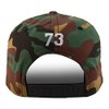 Trendy Apparel Shop Small Number 73 Back Embroidered Flatbill Snapback