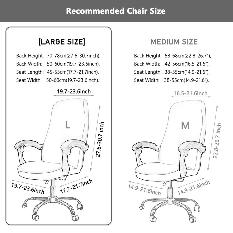 Melaluxe Office Chair Cover - Universal Stretch Desk Chair Cover,