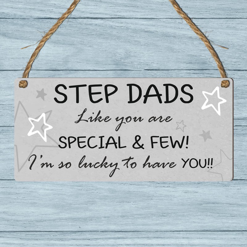 "Cherished Stepdad Appreciation Plaque - Heartfelt Inscription, Perfect for Father's