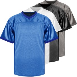 Phoneutrix Blank Football Jersey, Sports T-Shirt Hip Hop Jersey for Party (Medium, Blue)
