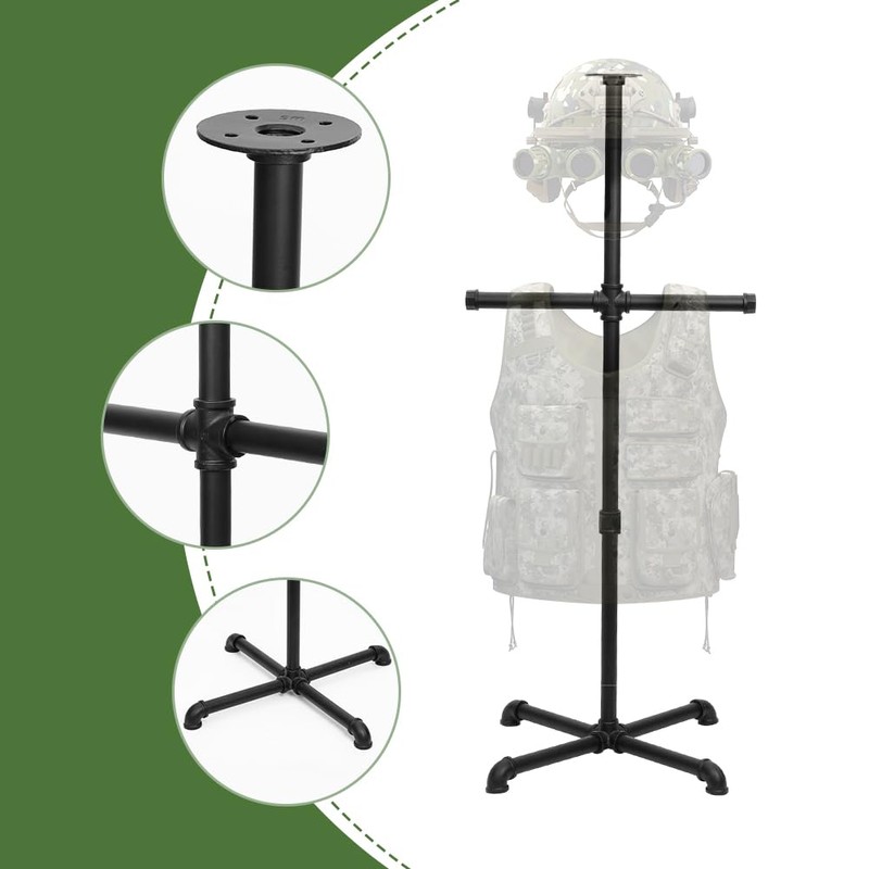 Derkerry Tactical Gear Body Armor Stand: Tactical Vest Hanger for