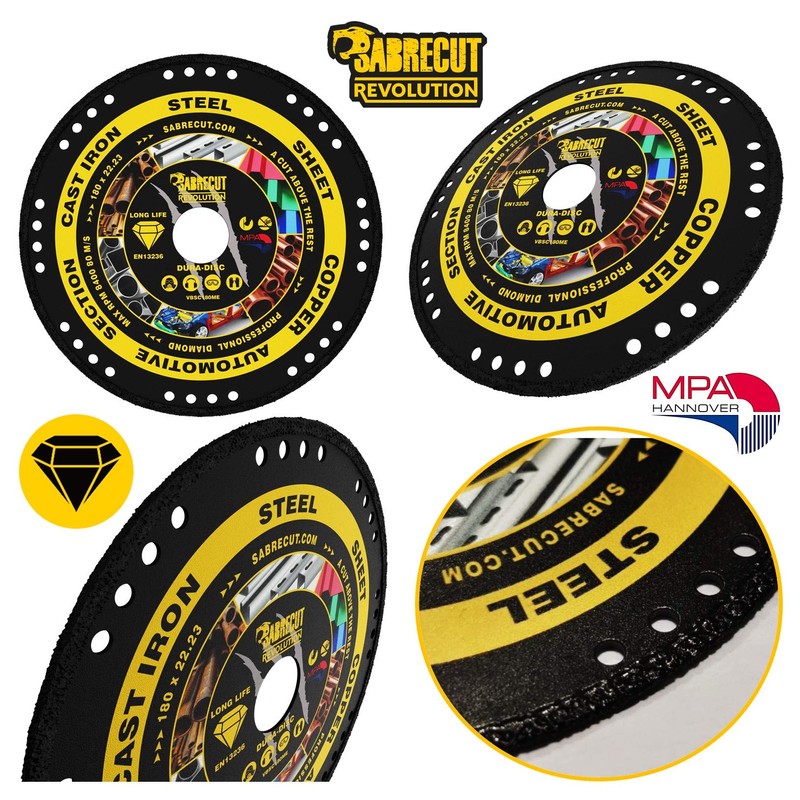 1 x SabreCut VBSC180MU 180mm (7 inch) x 22.23mm Bore