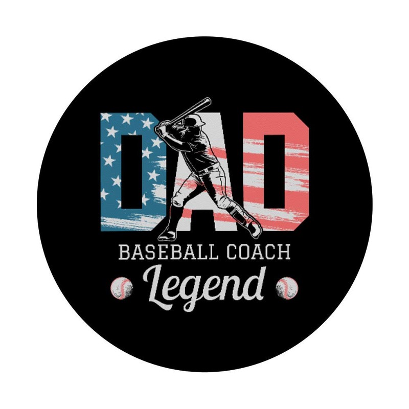 Dad Baseball Coach Legend Father's Day Gift Design