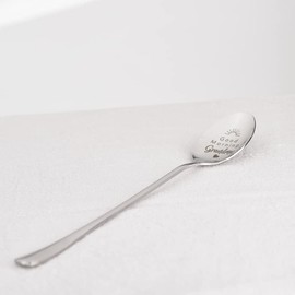 Mothers Day Birthday Gifts for Grandmother Good Morning Grandma Spoon Coffee Ice Cream Lovers Gifts for Nana Gifts for Grandma from Grandson Granddaughter