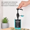 Onsogi Clear Glass Mouthwash Dispenser with Black Cup Holder and