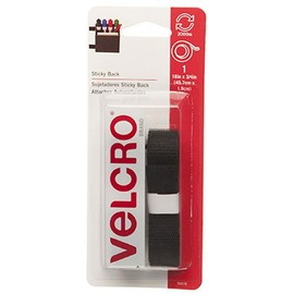 VELCRO Brand - Sticky Back Hook and Loop Fasteners â Peel and Stick Permanent Adhesive Tape Keeps Classrooms, Home, and Offices Organized â Cut-to-Length Roll |  18in x 3/4in Tape | Black
