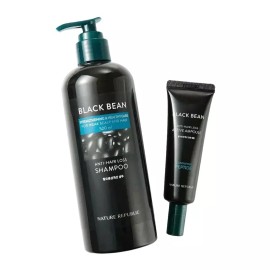 Nature Republic 네이처리퍼블릭 블랙빈 탈모증상개선 샴푸 520ml+두피 앰플 50ml 두피관리 Nature Republic Black Bean Hair Loss Improvement Shampoo 520ml + Scalp Ampoule 50ml Scalp Care [1 set]