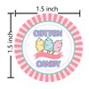 Cotton Candy Restaurant Food Stickers,2INCH Package Stickers Adhere to Candy