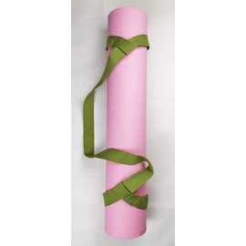 Riarbronee Yoga Mat Carrying Strap Sling，Adjustable Loops for all Mat Sizes（Mat not included） (Green)