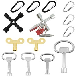lafo 14 Pcs Set Universal Keys, Heater Fan Key, Square Key, 4-Point Key, 3-Point Keys, Control Cabinet Keys, Tap Keys, Bleed Keys