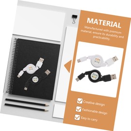 Gatuida 4pcs Type-c Flexible Charging Cables for Smartphones Retractable Data Lines Compatible Devices Safe Fast Charging Adapters