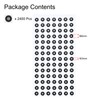 sourcing map 2400 Pcs 3D Scanner Markers 3mm High Reflective