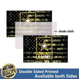 US Army Camouflage Flag 3x5 Outdoor Made in USA- American United States Army Star Black Military Flags Heavy Duty Fade Resistant Banner for Outdoor Indoor Garage Wall