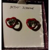 Betsey Johnson Glampire Vampire Lips Red Stud Earrings