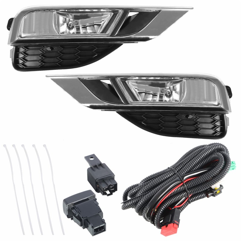 SEBLAFF 2-Pack Clear Lens Front Bumper Driving Fog Light Assembly